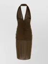 Saint Laurent Silk Crepe Midi Dress