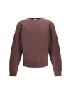 Saint Laurent Cassandre Embroidered Sweatshirt In Brown