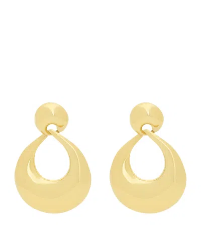 Saint Laurent Knocker Earrings In Yellow