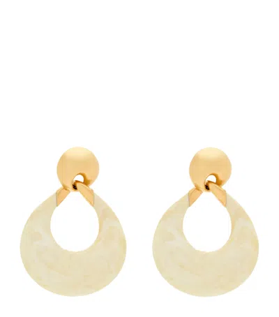 Saint Laurent Knocker Earrings In Orange