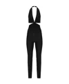Saint Laurent Knot-detail Halterneck Jumpsuit In Black