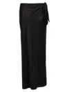 Saint Laurent Knot Maxi Skirt Skirts Black In Black