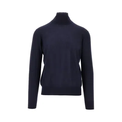 Saint Laurent Navy Blue Cashmere Blend Sweater
