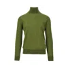 Saint Laurent L, Cashmere And Silk Turtleneck Sweater In Green