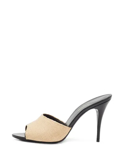 Pre-owned Saint Laurent La 16 Stiletto-heel Sandals In Neutral
