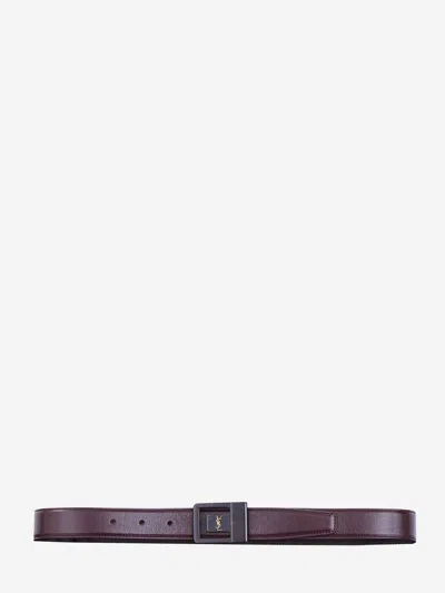 Saint Laurent La 66 Belt In Brown