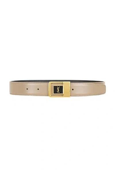 Saint Laurent La 66 Belt In Brown