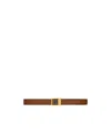 Saint Laurent La 66 Buckle Belt In Brown