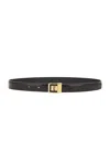 Saint Laurent Female Buckle Belt In Fondente