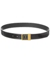 Saint Laurent 66 Buckle Belt Lacquered Leather In Black