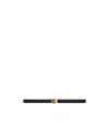 Saint Laurent La 66 Leather Belt In Black
