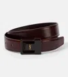 Saint Laurent La 66 Leather Belt In Brown