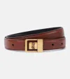 Saint Laurent La 66 Leather Belt In Brown