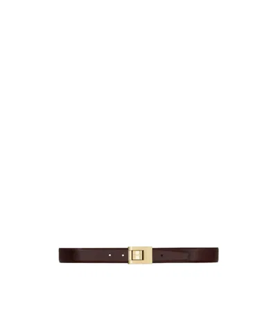 Saint Laurent La 76 Belt In Brown