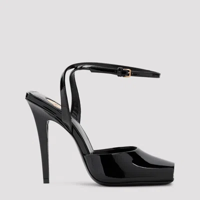 Saint Laurent La Scandale Patent Heels In Black