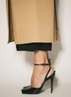 Saint Laurent La Scandale Patent Heels In Black