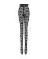 Saint Laurent High-rise Lace Tights In Black