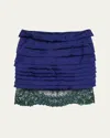 Saint Laurent Women's Jacquard Mini Skirt