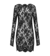 Saint Laurent Lace Mini Dress In Black
