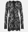 Saint Laurent Lace Minidress In Black