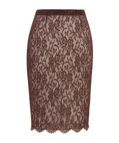 Saint Laurent Skirt In Brown