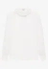 Saint Laurent Lace Pierrot Collar Poplin Blouse In White