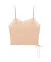 Saint Laurent Lace-trim Camisole Top In Nude