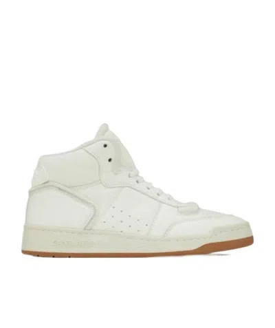 SAINT LAURENT SAINT LAURENT ROUND TOE LACE-UP SNEAKERS