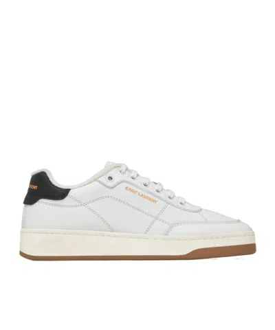 Saint Laurent Lace-up Low-cut Casual Shoes In White