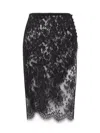 Saint Laurent Midi Skirt In Black