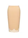 Saint Laurent Laced Half-slip Skirt In Silk Satin Crepe De Chine In Neutral