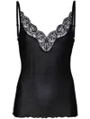 SAINT LAURENT LACED SILK TANK TOP
