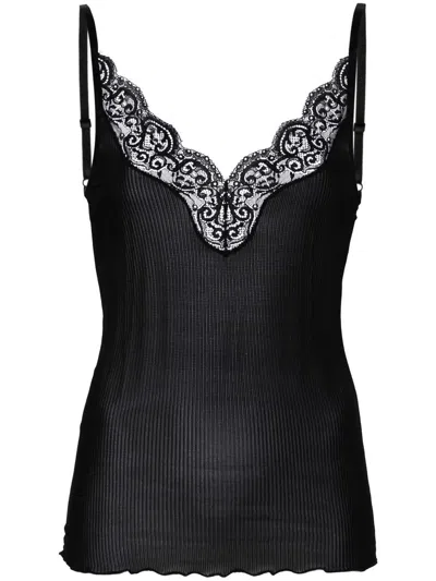 SAINT LAURENT SAINT LAURENT LACED SILK TANK TOP