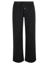 Saint Laurent Black Satin Joggers In Black