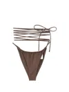 Saint Laurent Lacing Bikini Briefs In Beige