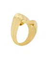 Saint Laurent Ladder-hook Ring In Yellow