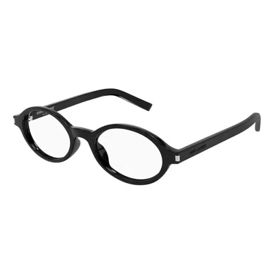 Saint Laurent Ladies Black Oval Eyeglass Frames Sl751jeanneopt 001