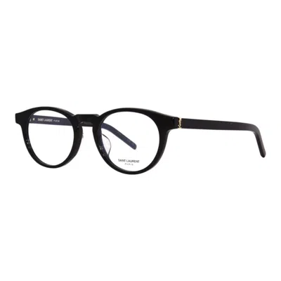 Saint Laurent Ladies Black Round Eyeglass Frames Slm122/f 001