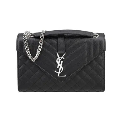 Saint Laurent Ladies Envelope Shoulder Bag In Black