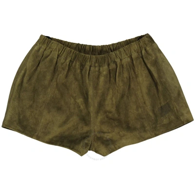 Saint Laurent Ladies Multicolor High Waist Suede Shorts