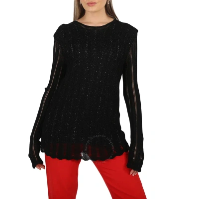 Saint Laurent Ladies Multicolor Sequin-embellished Layered Jumper