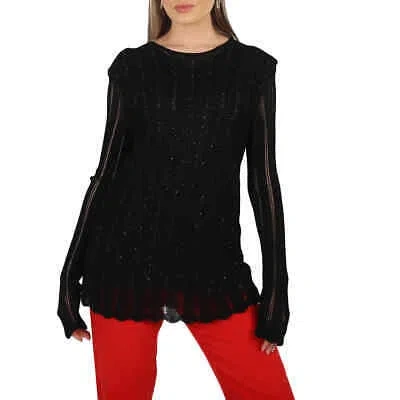Pre-owned Saint Laurent Ladies Multicolor Sequin-embellished Layered Jumper, Size Small