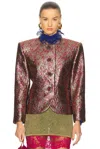 Saint Laurent Long Sleeve Casual Jacket In Pink