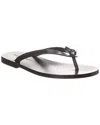 Saint Laurent Laguna Leather Flip-flops In Black