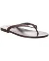 Saint Laurent Laguna Leather Sandal In Brown