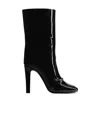 Saint Laurent Lala Square-toe Boots In Black