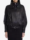 Saint Laurent Oversized Leather Jacket In Black