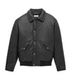 Saint Laurent Lambskin Bomber Jacket In Black