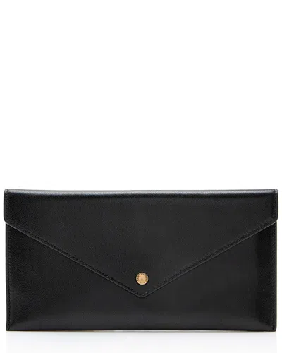 Saint Laurent Lambskin Envelope Pochette (authentic Pre-loved) In Black