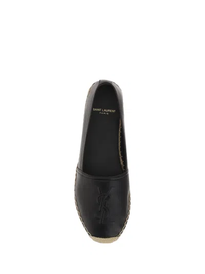Saint Laurent Black Lamb Ovis Aries Espadrilles Shoe